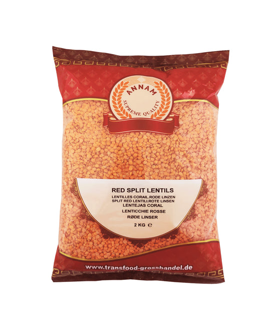 Annam Red Split Lentils-2kg