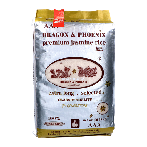 Dragon &amp; Phoenix | Jasmine Rice Premium Quality 100 % Crop 2022 | 18kg