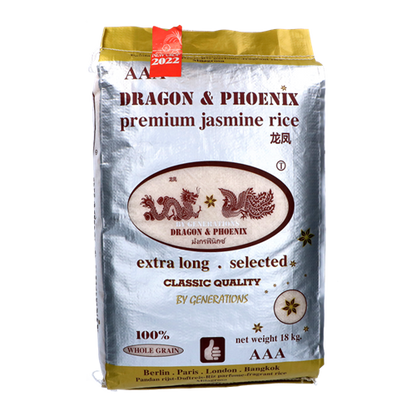 Dragon &amp; Phoenix | Jasmine Rice Premium Quality 100 % Crop 2022 | 18kg